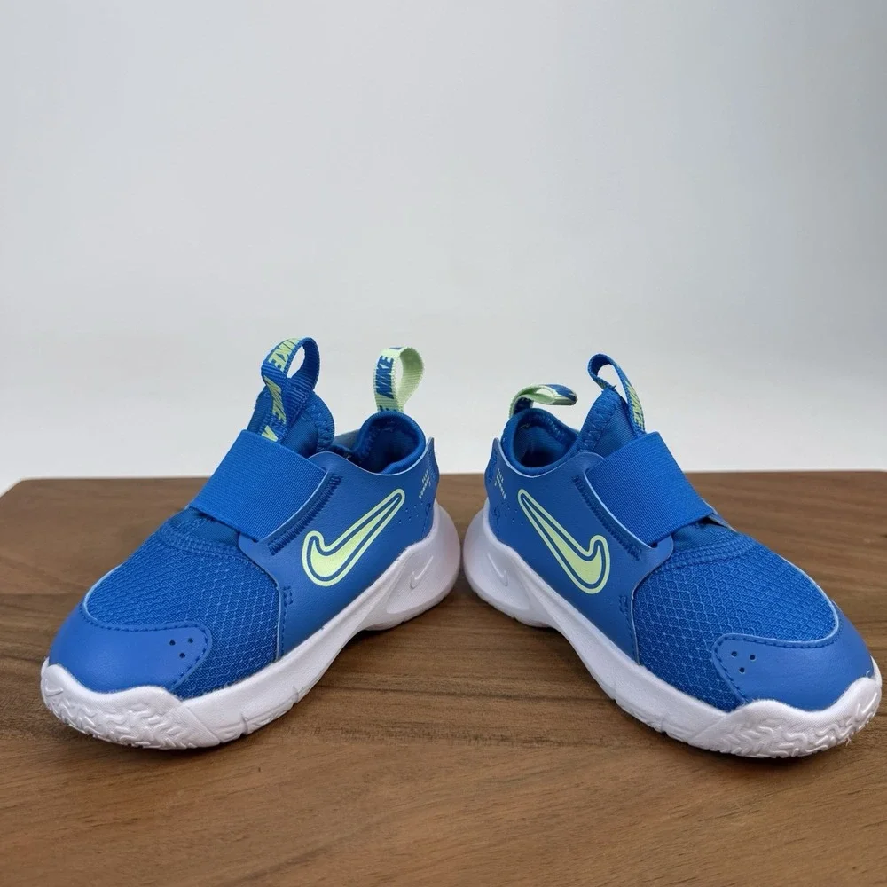 New Little Kids Nike Flex Runner 3‎ PS Photo Blue Vapor Green Sneakers Shoes 6 C